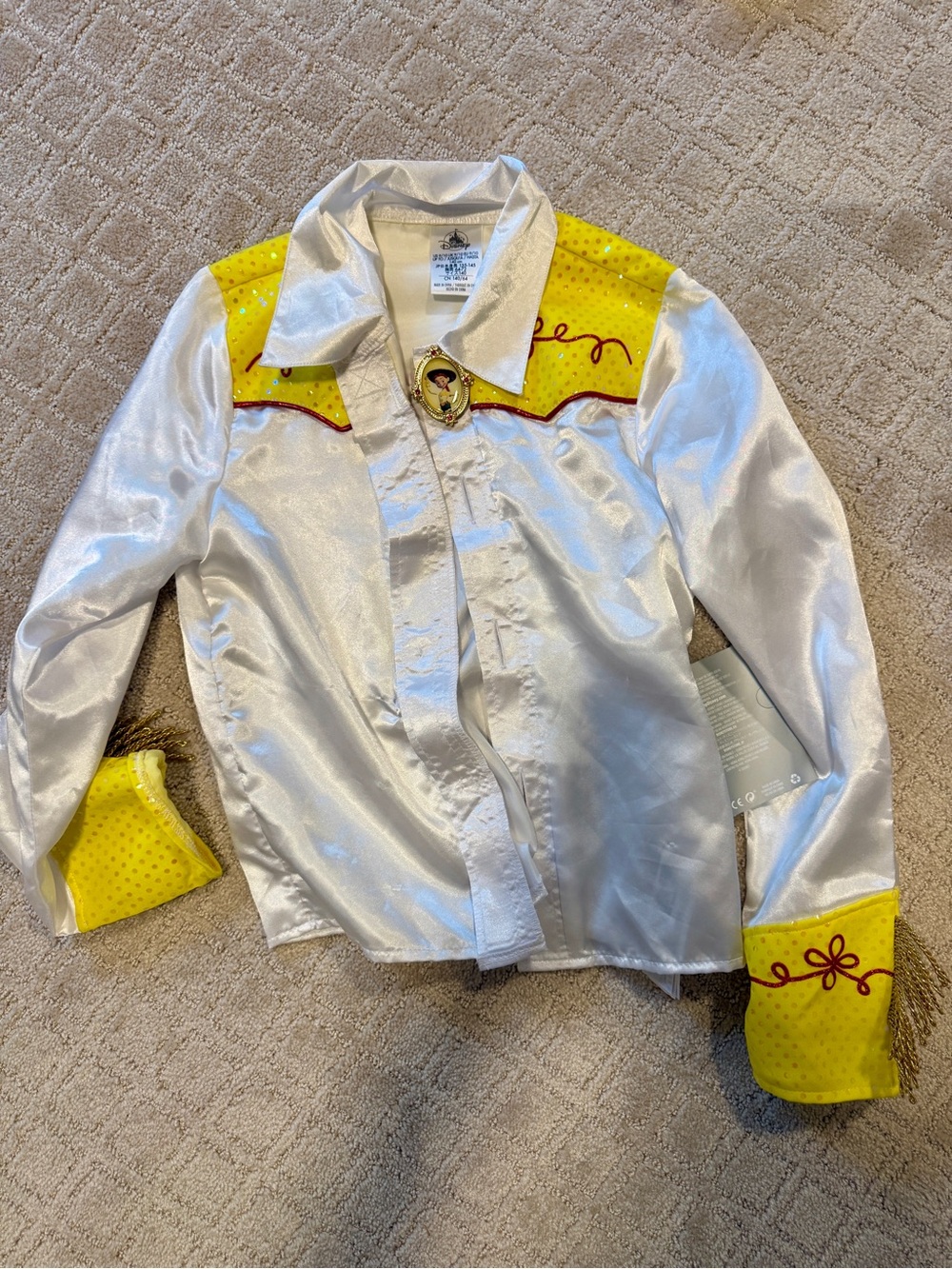 Disney Toy Story Jessie Costume Top Girls Size 9/10 Western Cowgirl Shirt